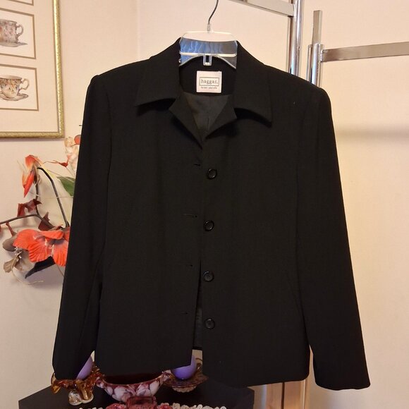 Preowned Haggar Women's Black Lined Blazer Suit Jackets Size 10 - Picture 4 of 10